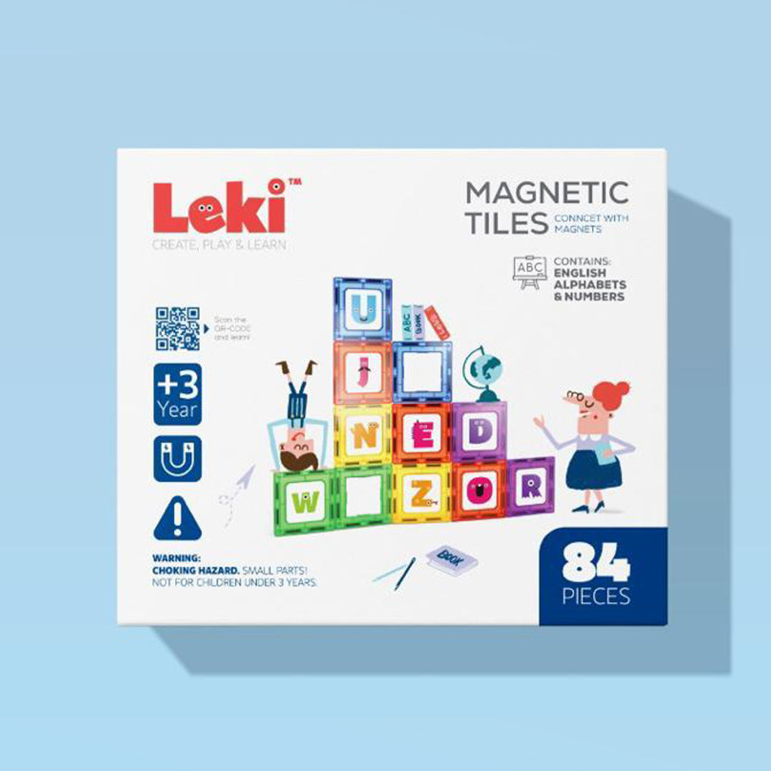 Leki Tiles® - English Alphabet & Numbers - 84 Pieces